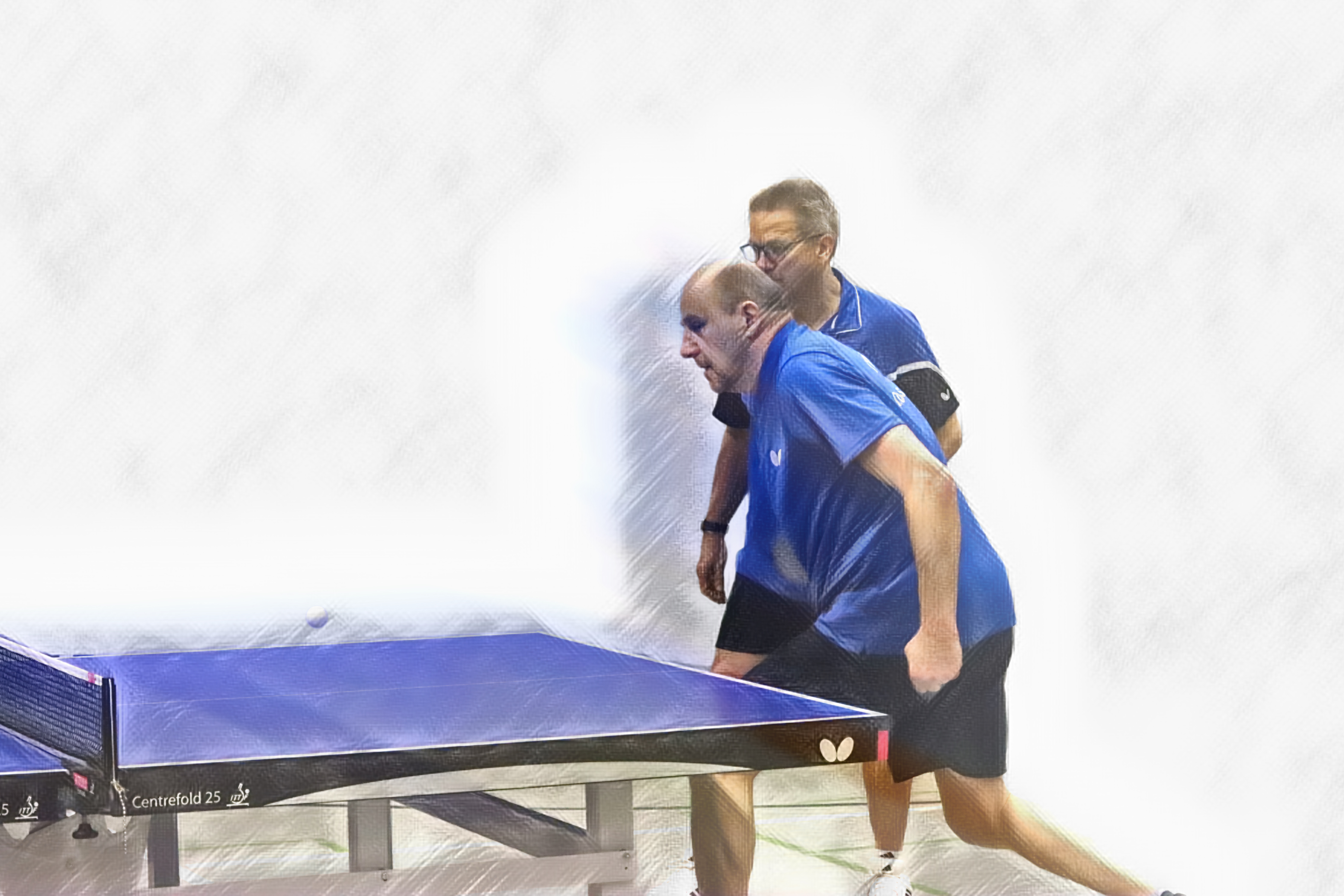 Spielszene: Doppel 1 am Tisch